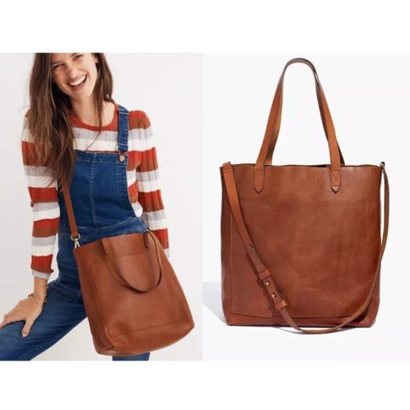 Madewell Handbags - Madewell Medium Leather Crossbody Transport Tote